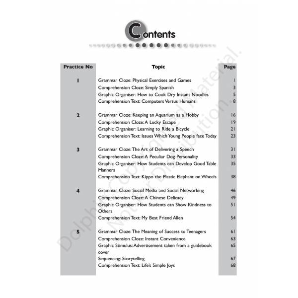 Secondary 1 English Language Comprehension