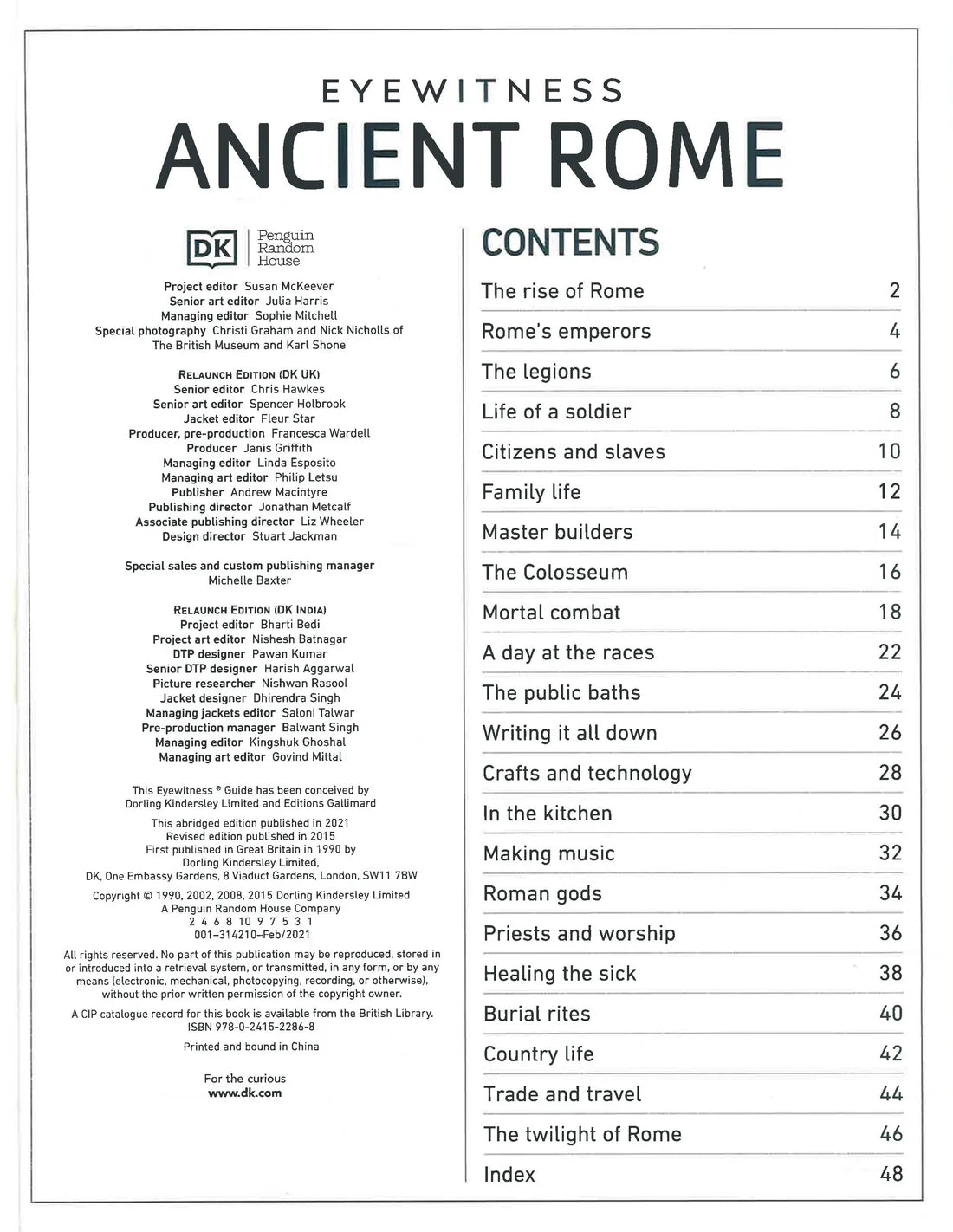 Dk Eyewitness: Ancient Rome