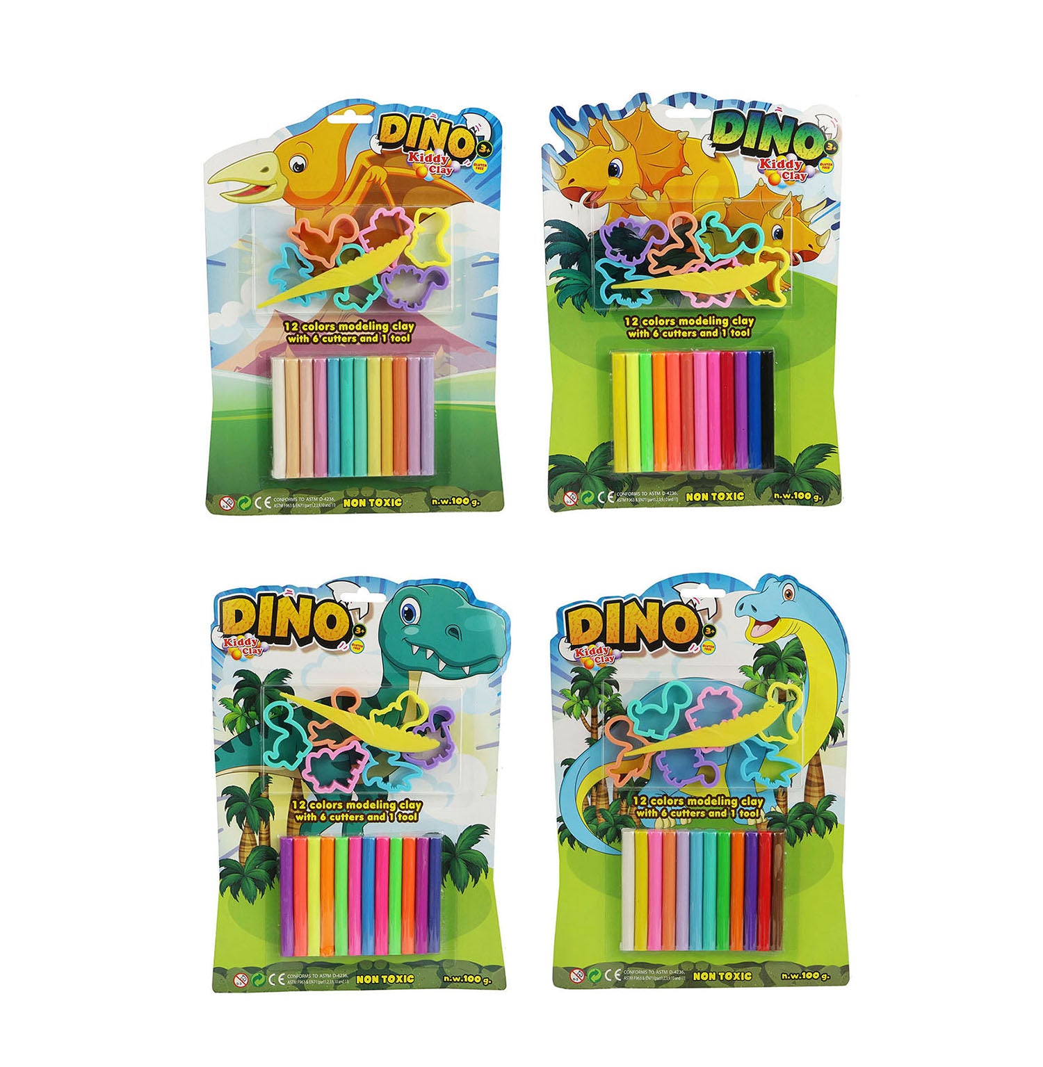 Kiddy Clay-Plasticine St-Dino