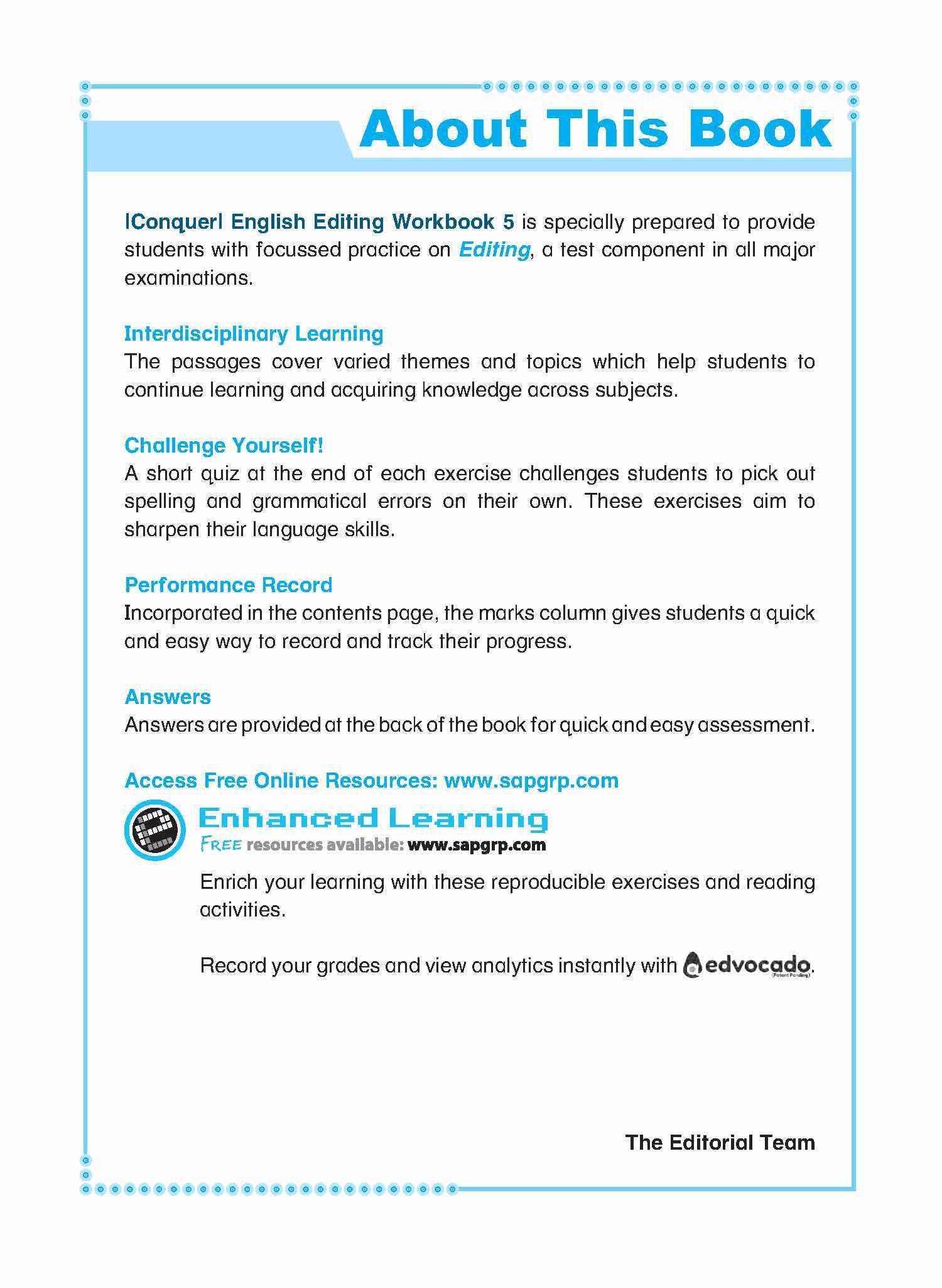 Primary 5 Conquer English Editing Workbook 5-5th Edition
