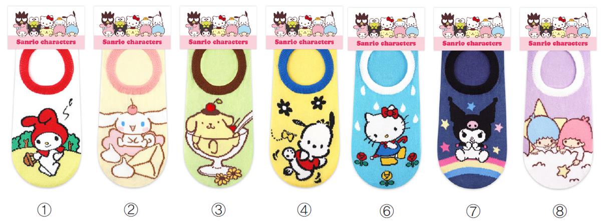 Sanrio Daily Life Boat Socks - Kuromi
