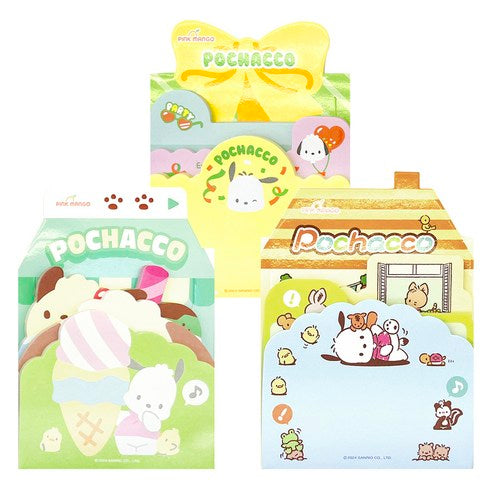 SANRIO POCHACCO 3 TYPE STICKY MEMO SET WITH STAND