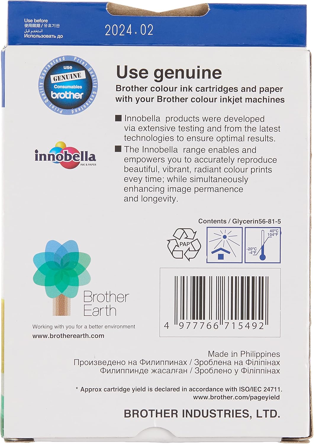 Brother LC563C Original Ink Cartridge Compatible with MFC Series, 600 Pages, Cyan