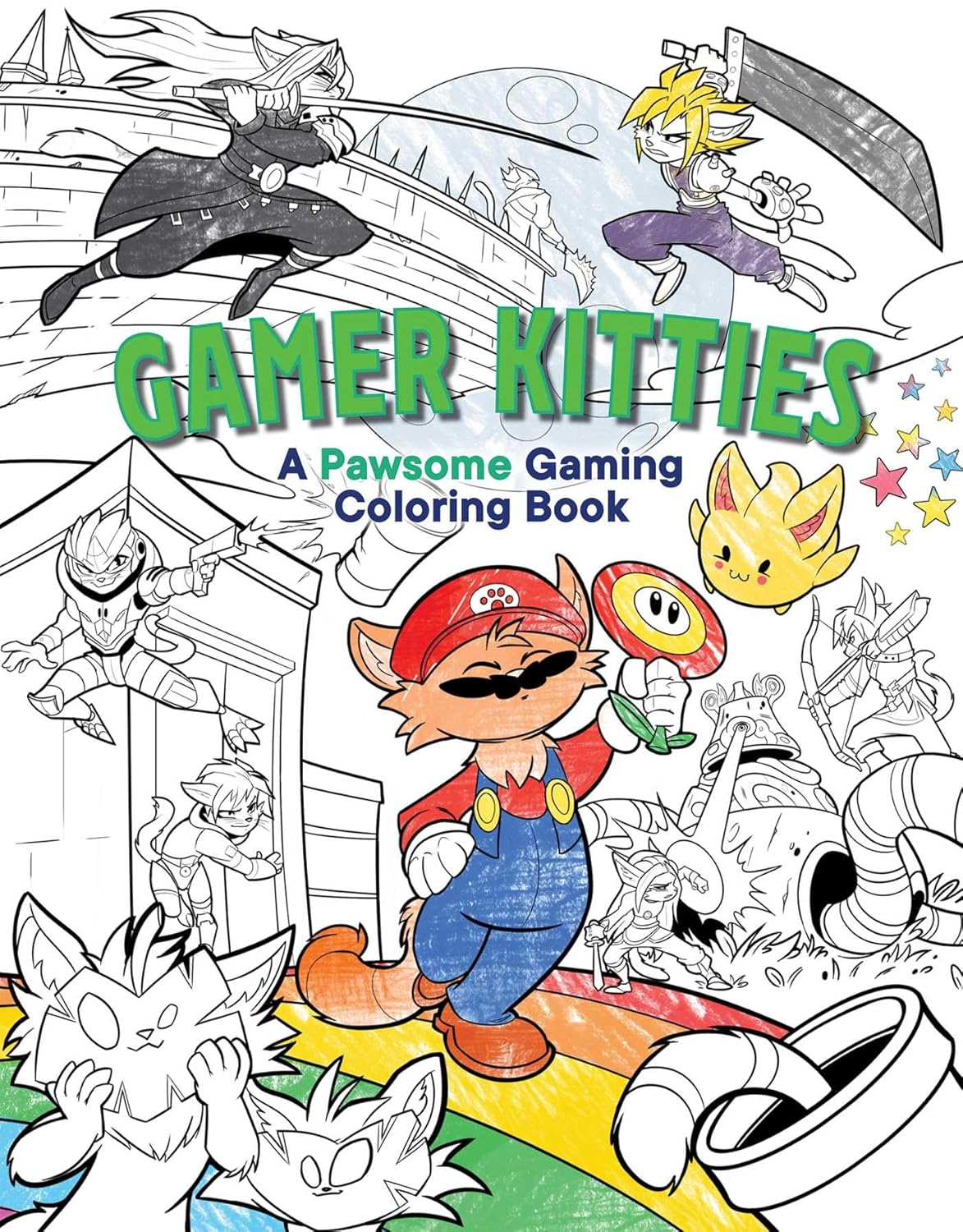 Gamer Kitties: A Pawsome Gaming Coloring Book – Paperback