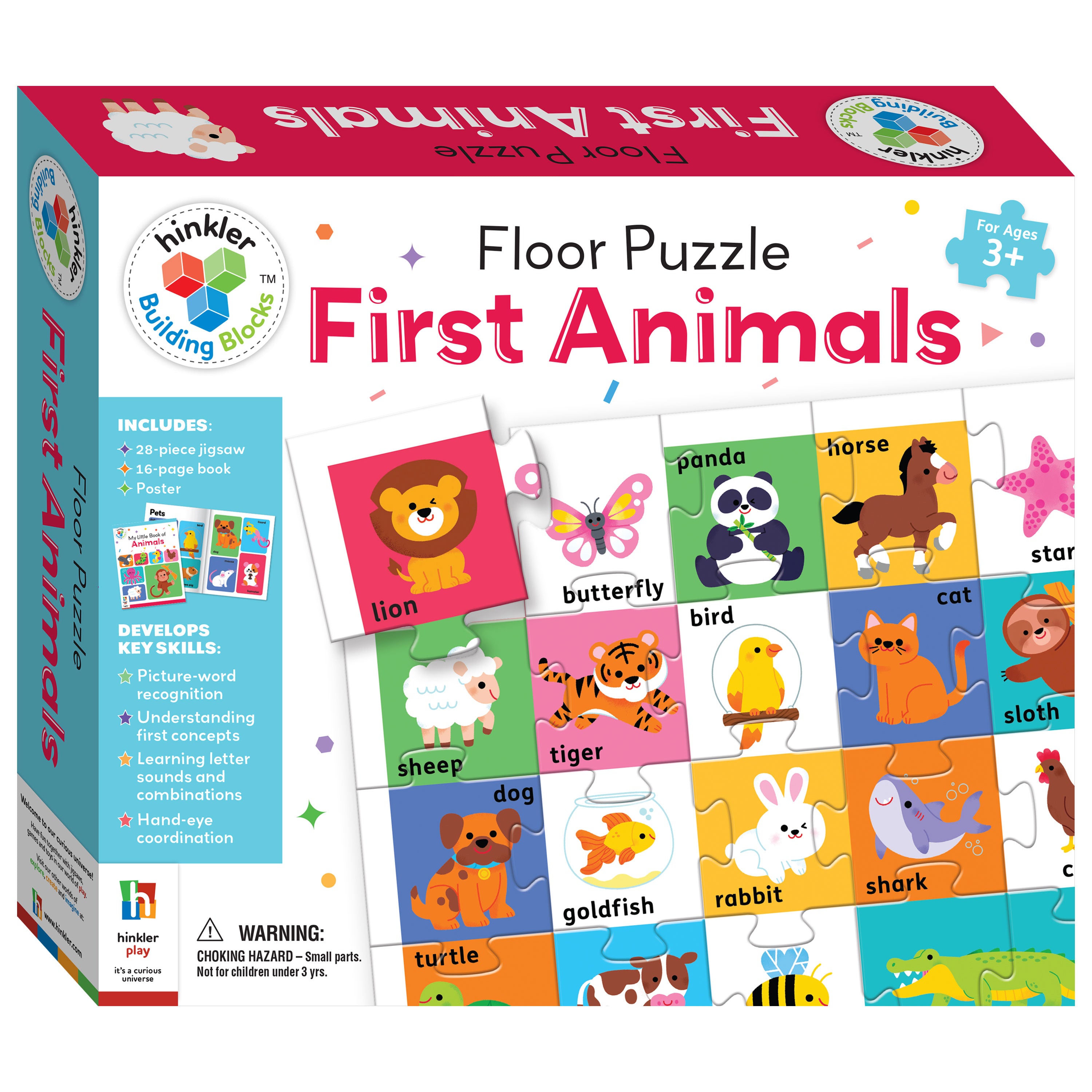 HINKLER BUILDING BLOCKS FLOOR PUZZLE FIRST ANIMALS