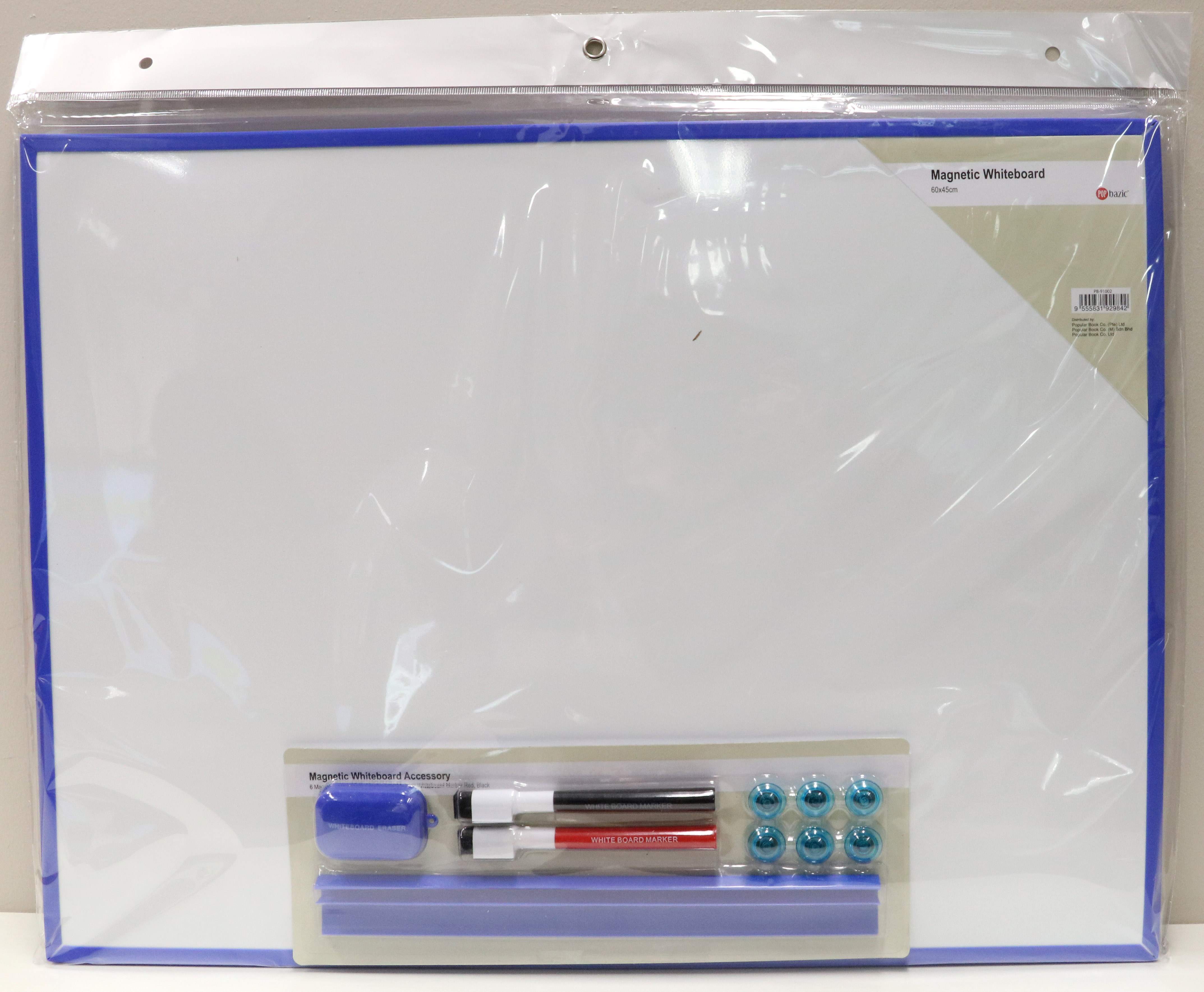 POP BAZIC Magnetic Whiteboard Set 60cm X 45cm
