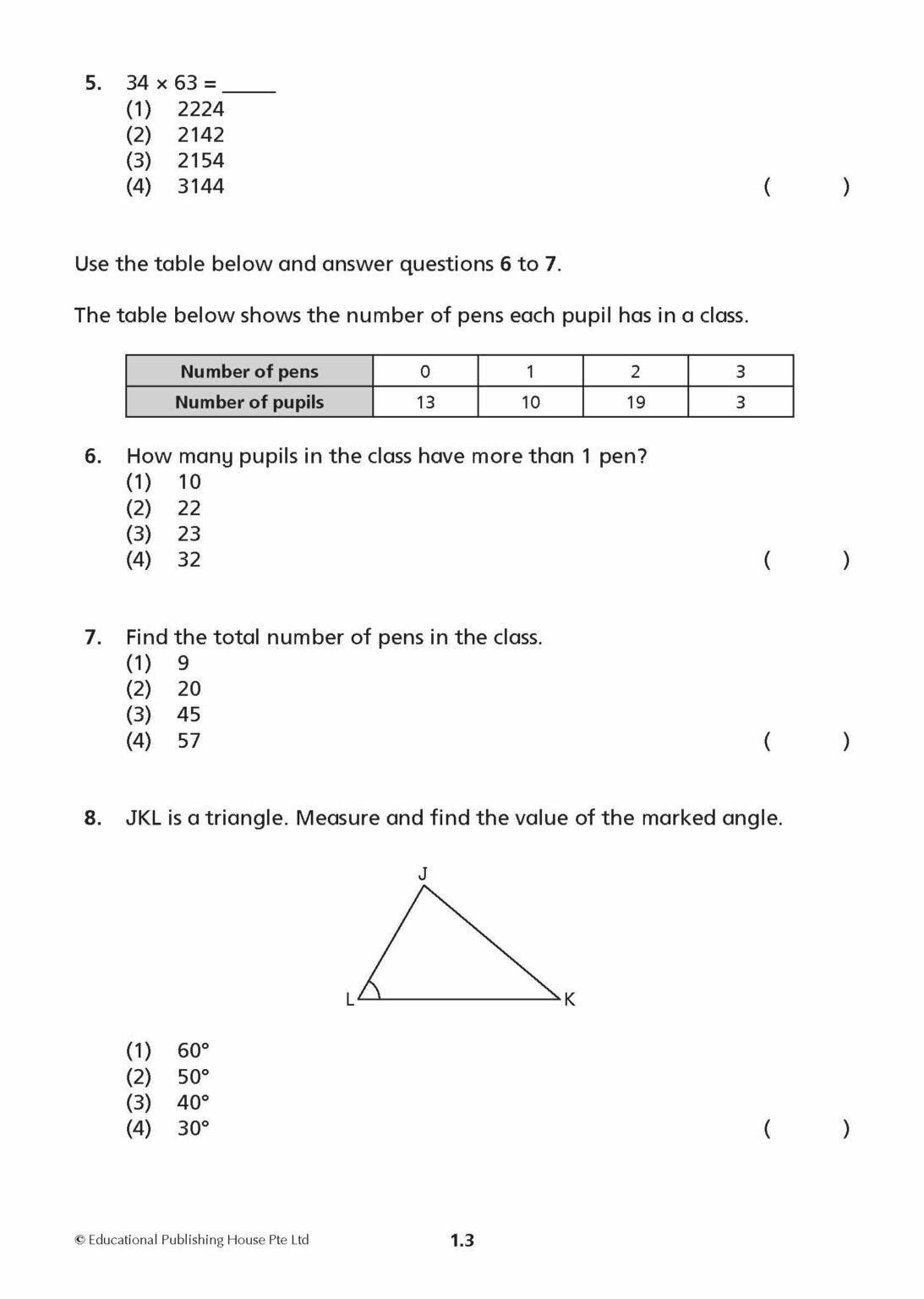 Primary 4 Maths Mid-Year Review Papers
