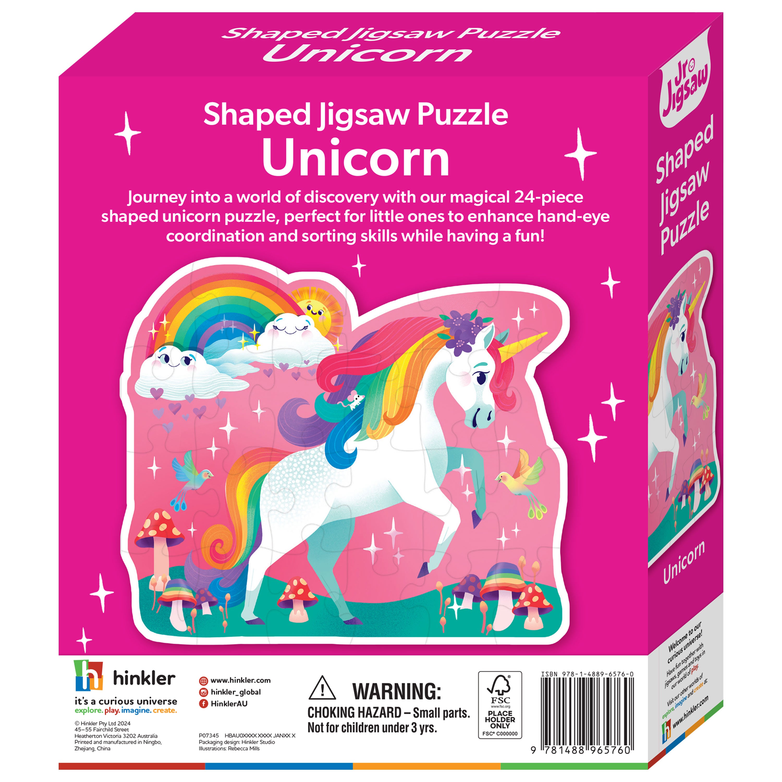 HINKLER JR JIGSAW 24 PIECES SHAPED PUZZLE UNICORN
