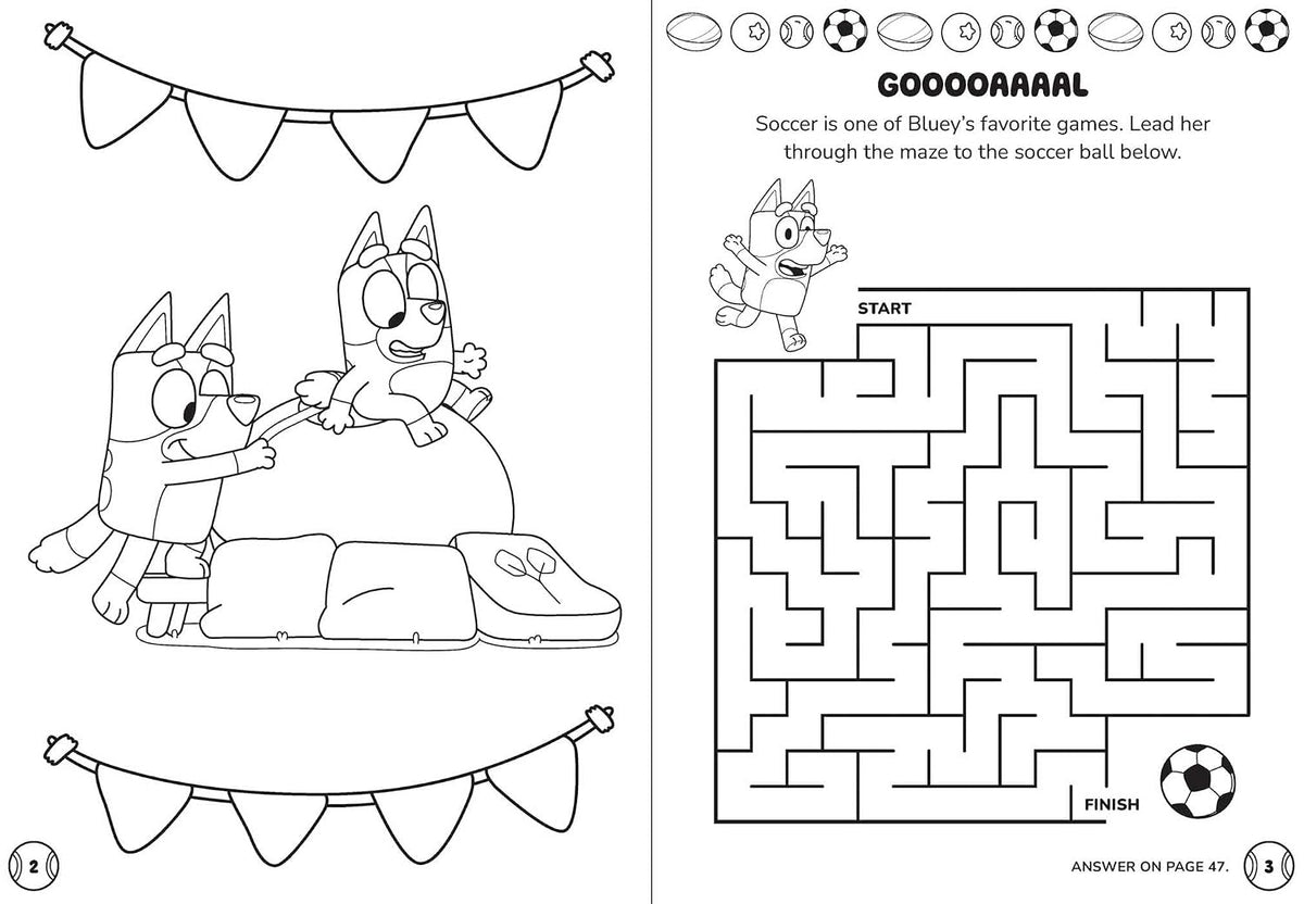Bluey: Family Games: Coloring & Activity with Stackable Markers (Paperback)