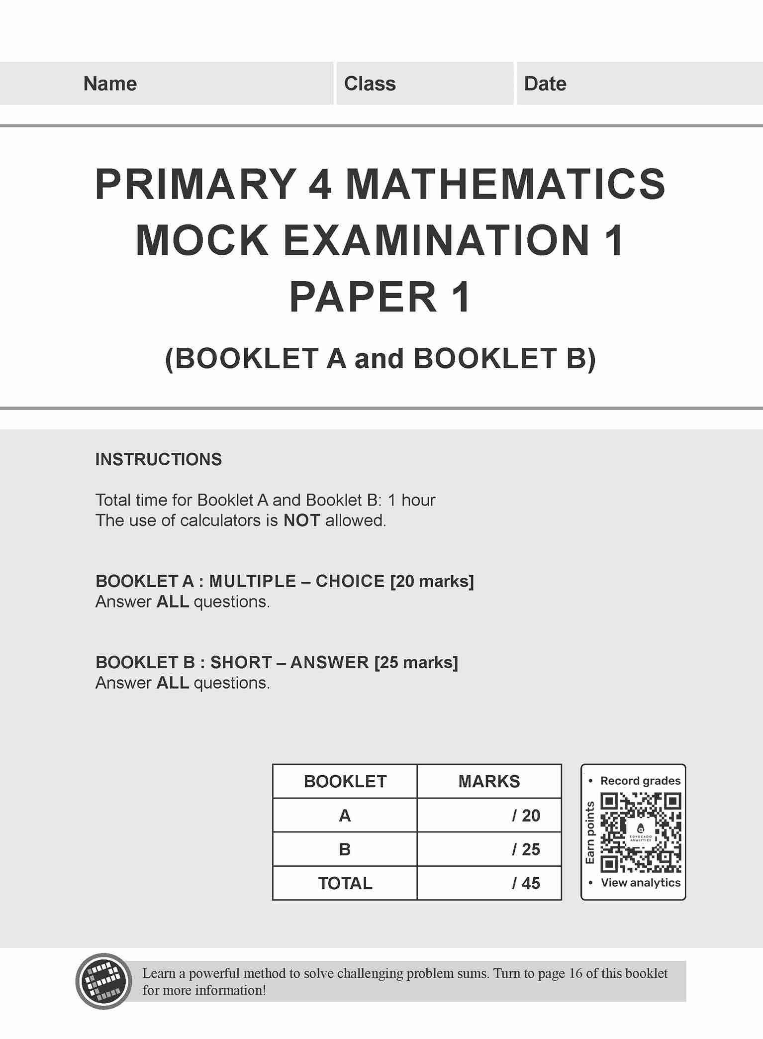 Primary 4 LEARNING+ Mathematics Mock Examinations-3rd Edition