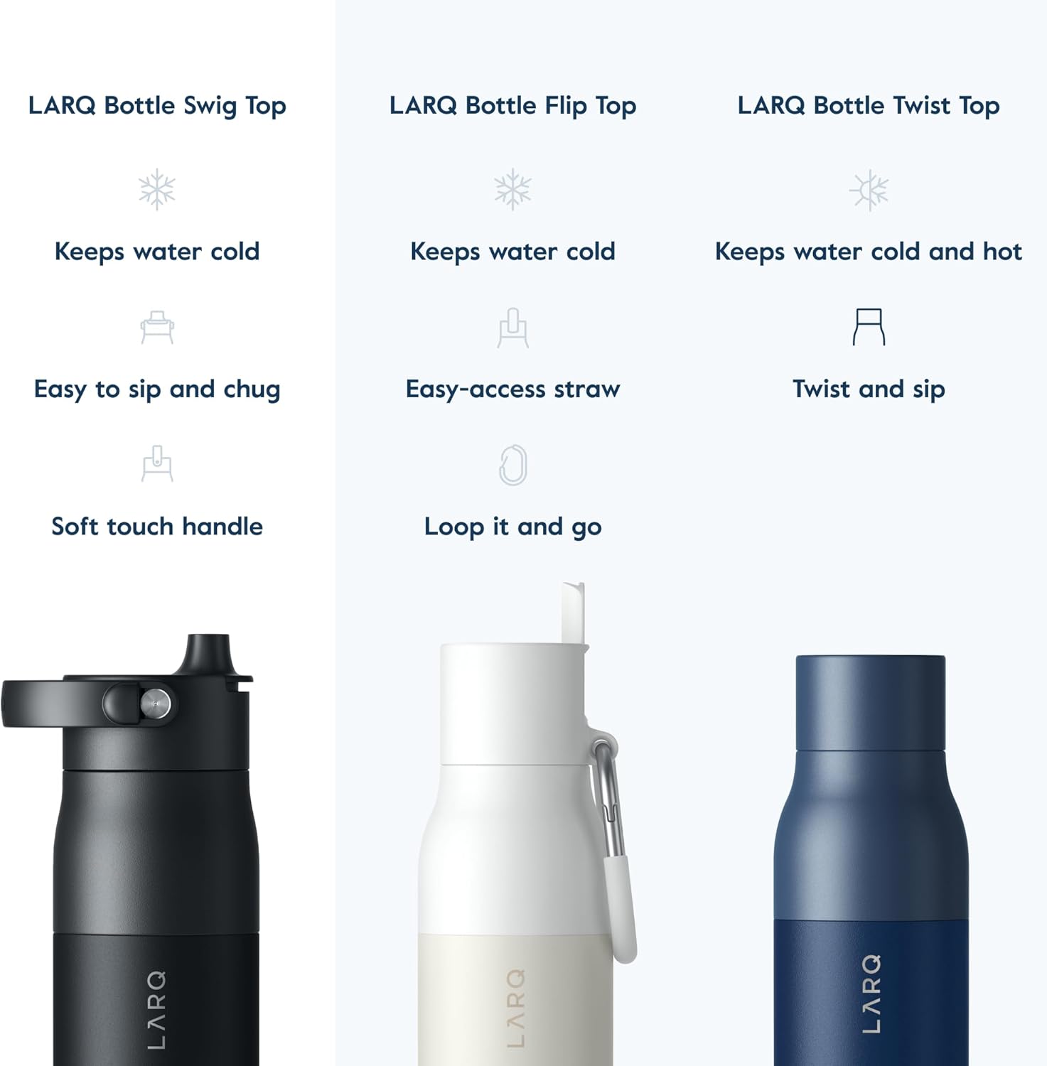 Bottle Larq Swig Top 680ml / 23oz - Obsidian Black