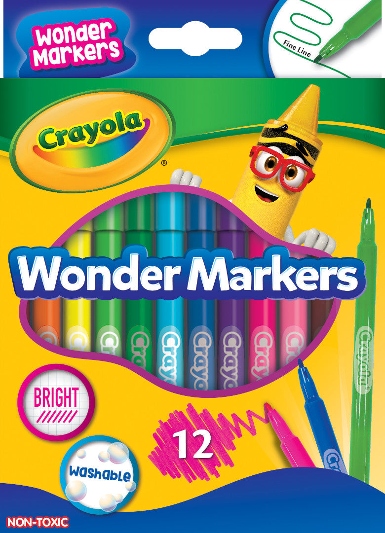 Crayola Wonder Markers Fine Line 12's 580084