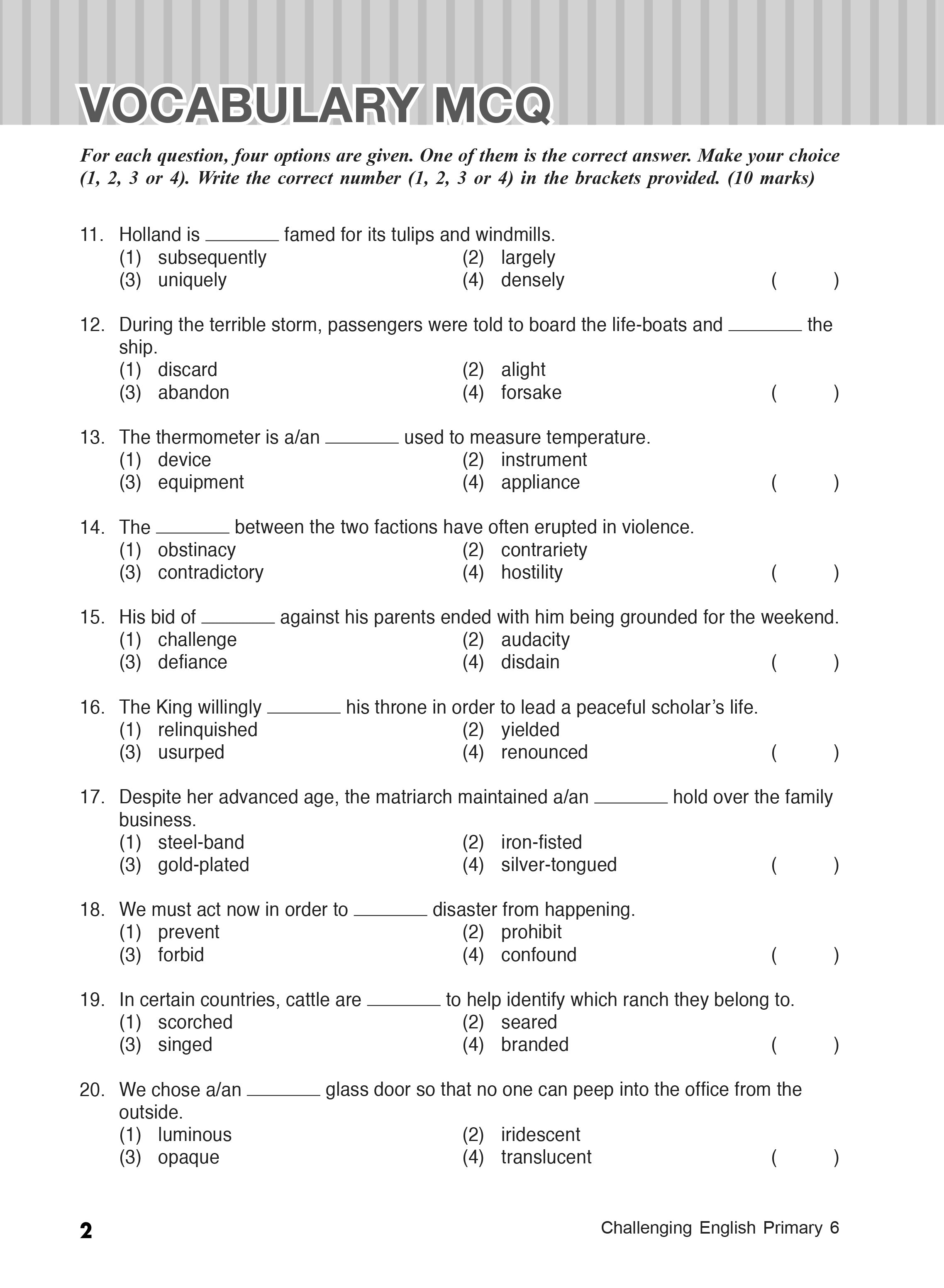 Challenging English Primary 6 - 2nd Edition