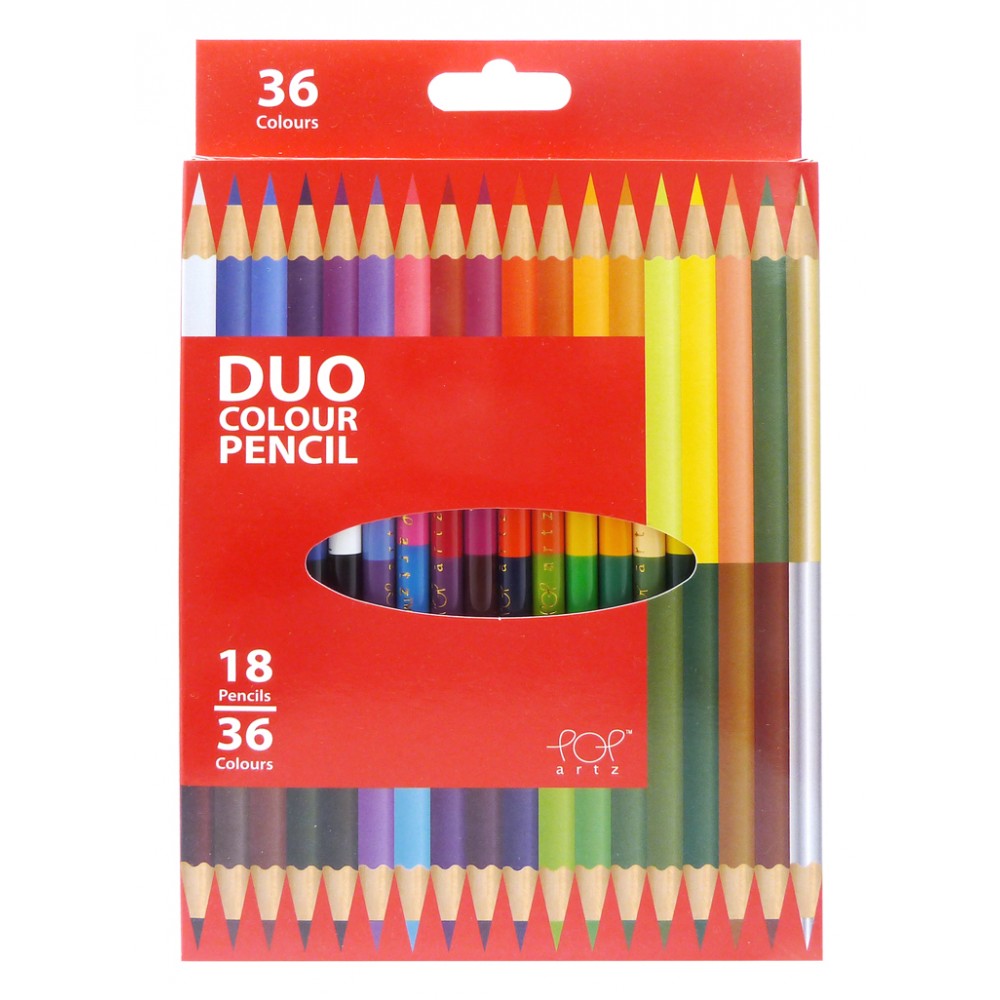 Pop Artz 18's 36 Colours Twinhead Coloured Pencils