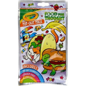 CRAYOLA POP-OUT PACK - FOOD FOR THOUGHTS