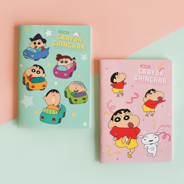 CRAYON SHIN-CHAN A5 LINED NOTEBOOK - PINK