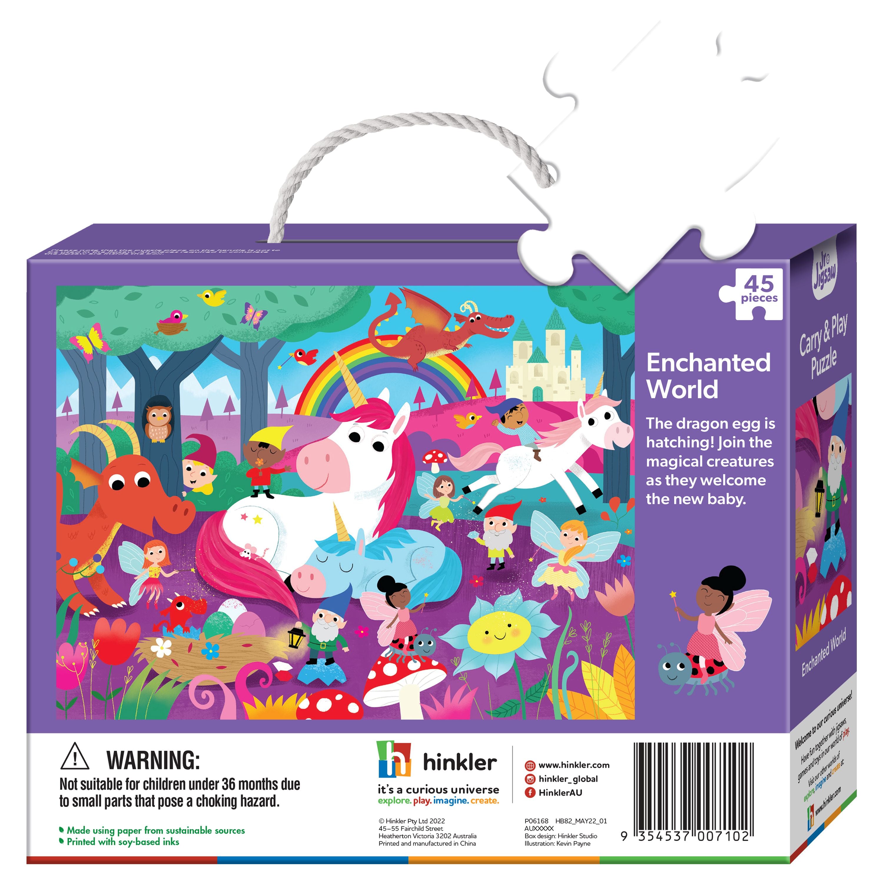 HINKLER JR JIGSAW CARRY AND PLAY PUZZLE ENCHANTED WORLD