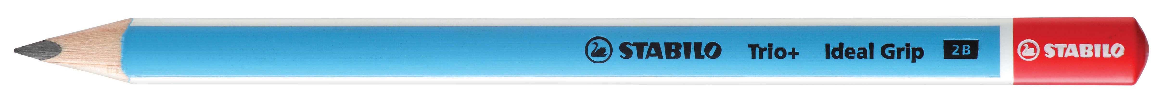STABILO TRIO+ 2B PENCIL 6pc with Sharpener