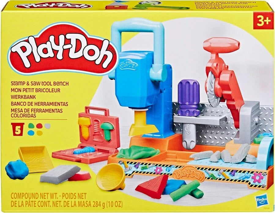 HASBRO PLAYDOH STAMP N SAW TOOL BENCH