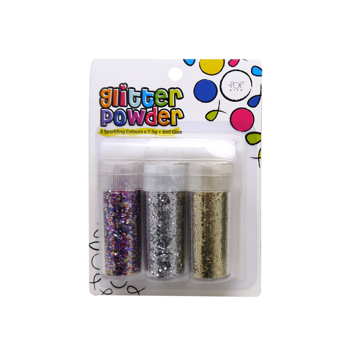 POP Artz Glitter Shaker Neon Colour
