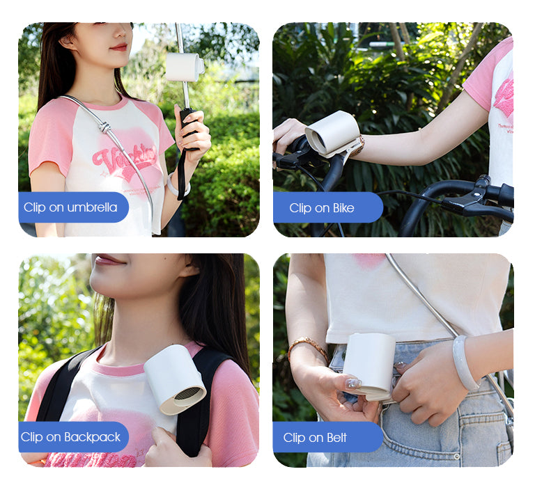 Portable Clip Fan 5 speed (White)