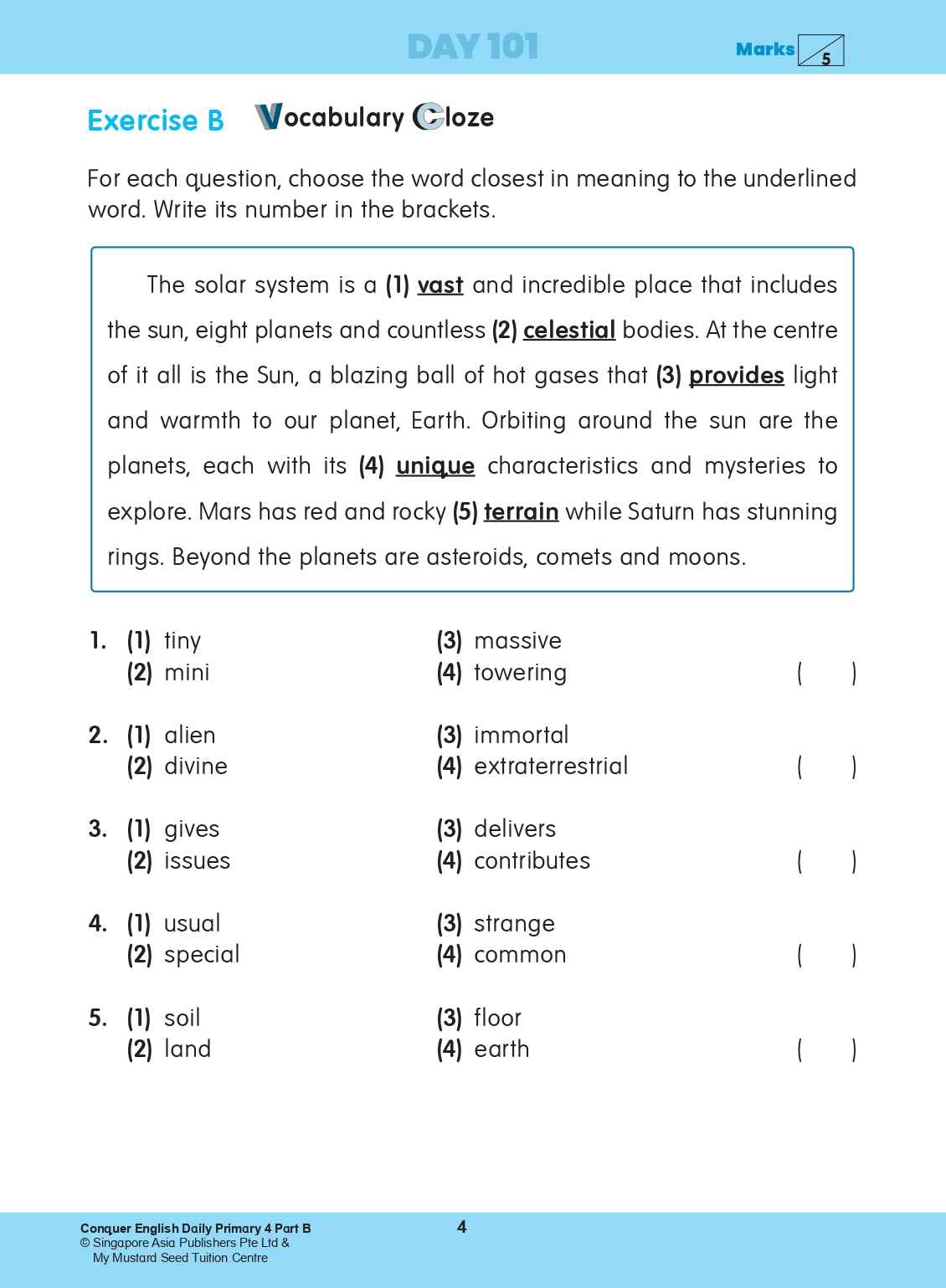 Conquer English Daily Primary 4 (Part B)