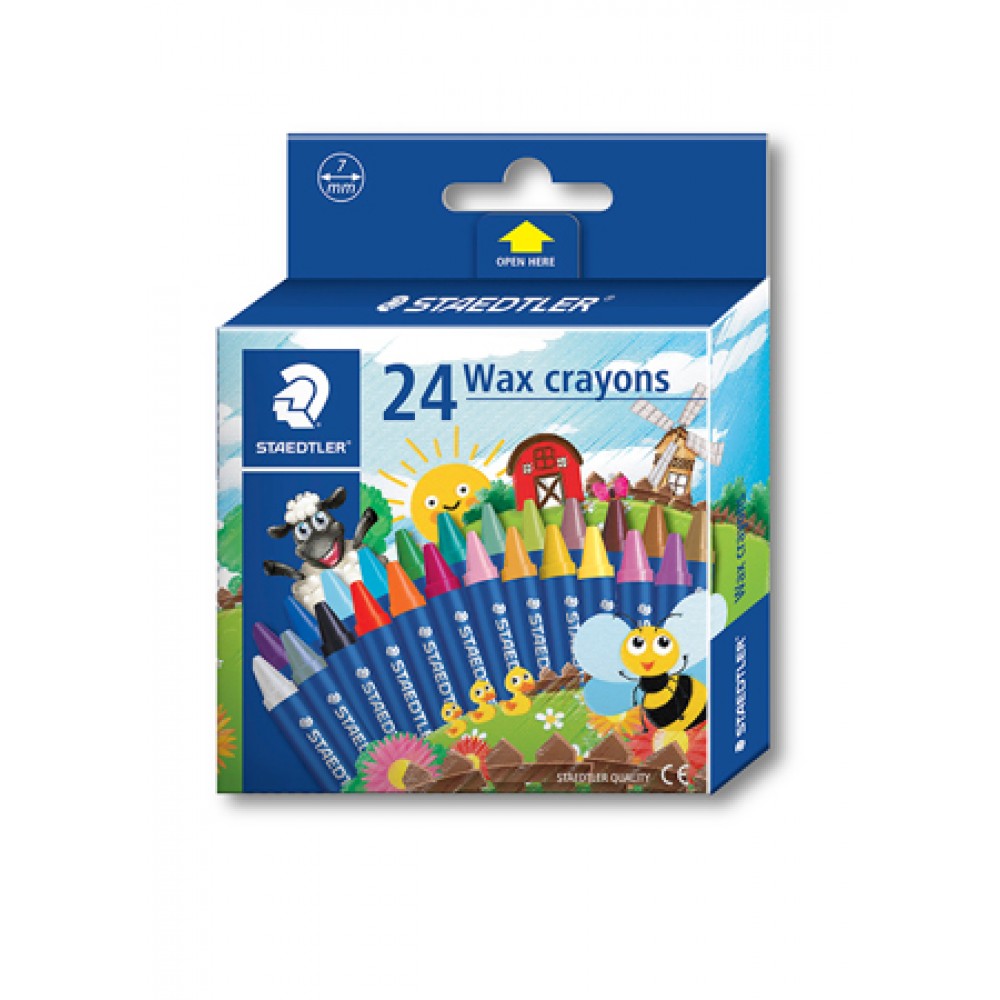 STAEDTLER WAX CRAYONS - 24 COLOURS