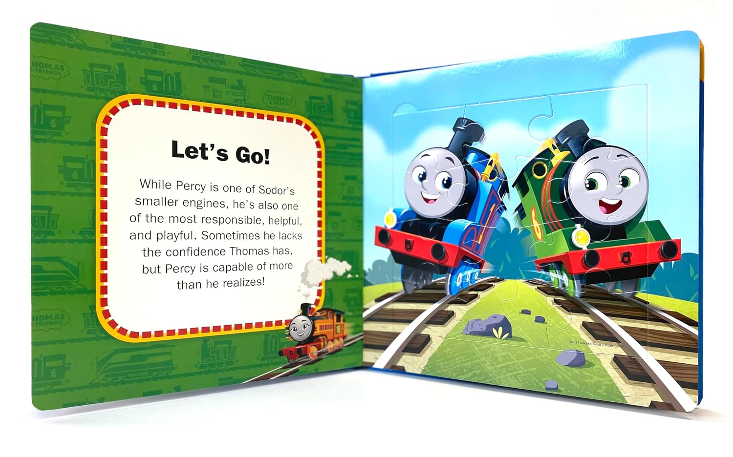 Thomas All Engines Go My First Puzzle Book - Jigsaw Puzzles For Kids (10-Page Board Book, 5 Puzzles) – Novelty Book