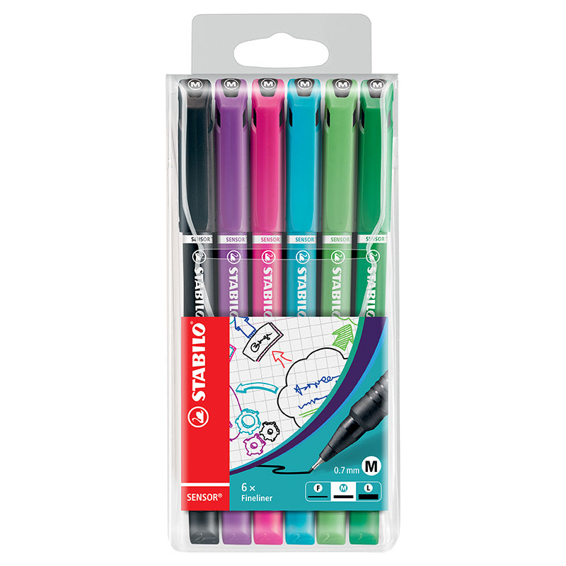 STABILO SENSOR (M) 0.7MM - WALLET OF 6