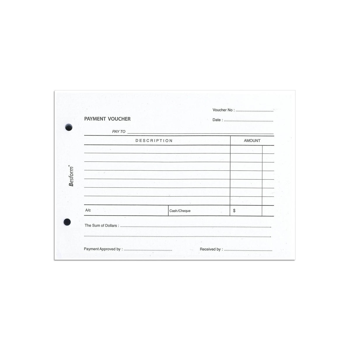 BESFORM Payment Voucher 100's         Bvpa