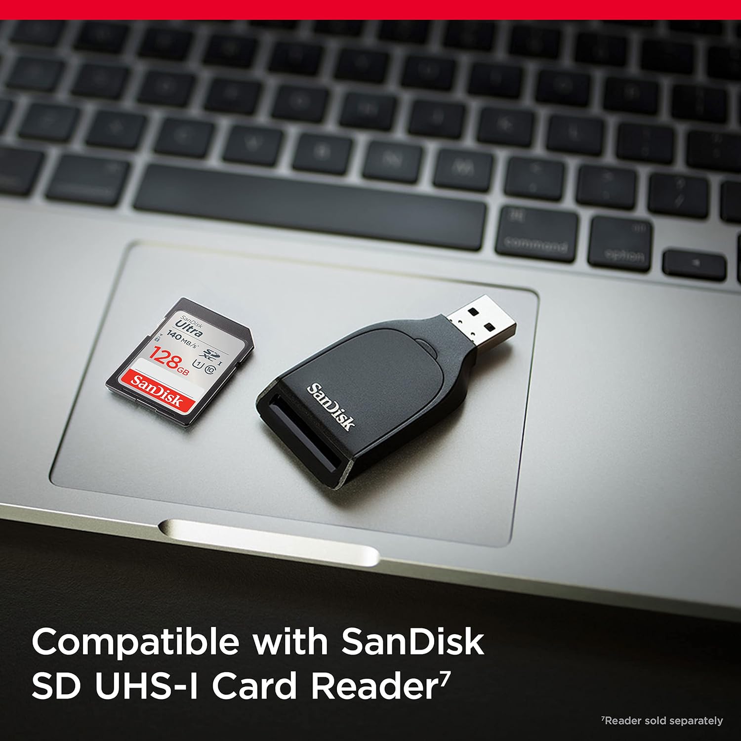 SanDisk 128GB Ultra SDXC UHS-I Memory Card - Up to 140MB/s, C10, U1, Full HD, SD Card - SDSDUNB-128G-GN6IN
