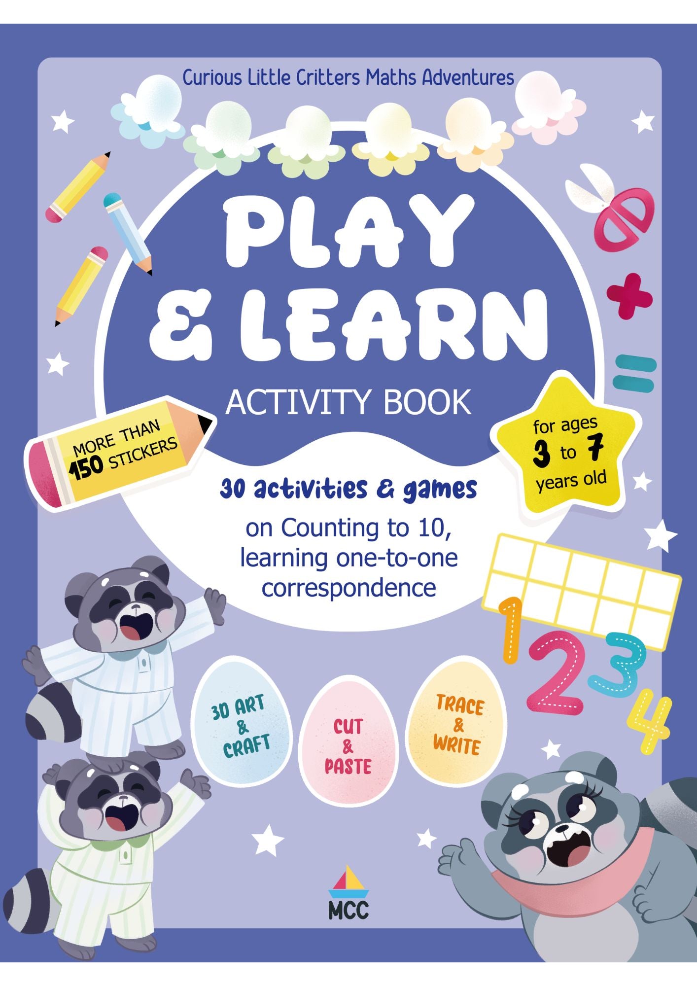Maths Play Book - Counting to 10, Learning one-to-one correspondence (3-6yo)