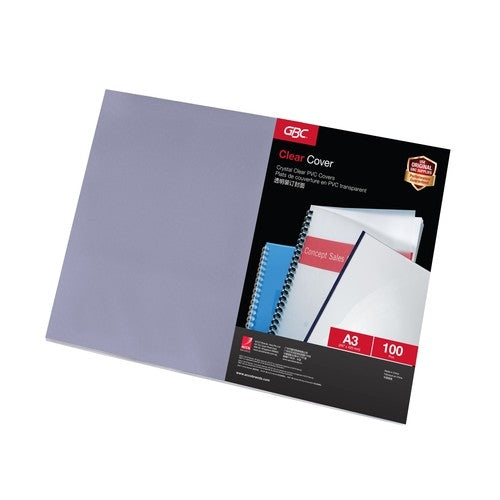Gbc Ibiclear A3 Binding Cover 0.18mm, 100's (clear)