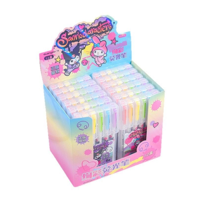  Sanrio 6 Colour Highlighter Set - 2 Assorted Designs 