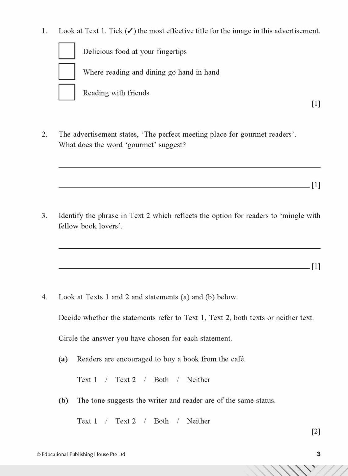 Secondary 3 Express/G3 English Examination Practice