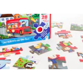 Musical Floor Puzzle with Sing-Along Book: Wheels on the Bus