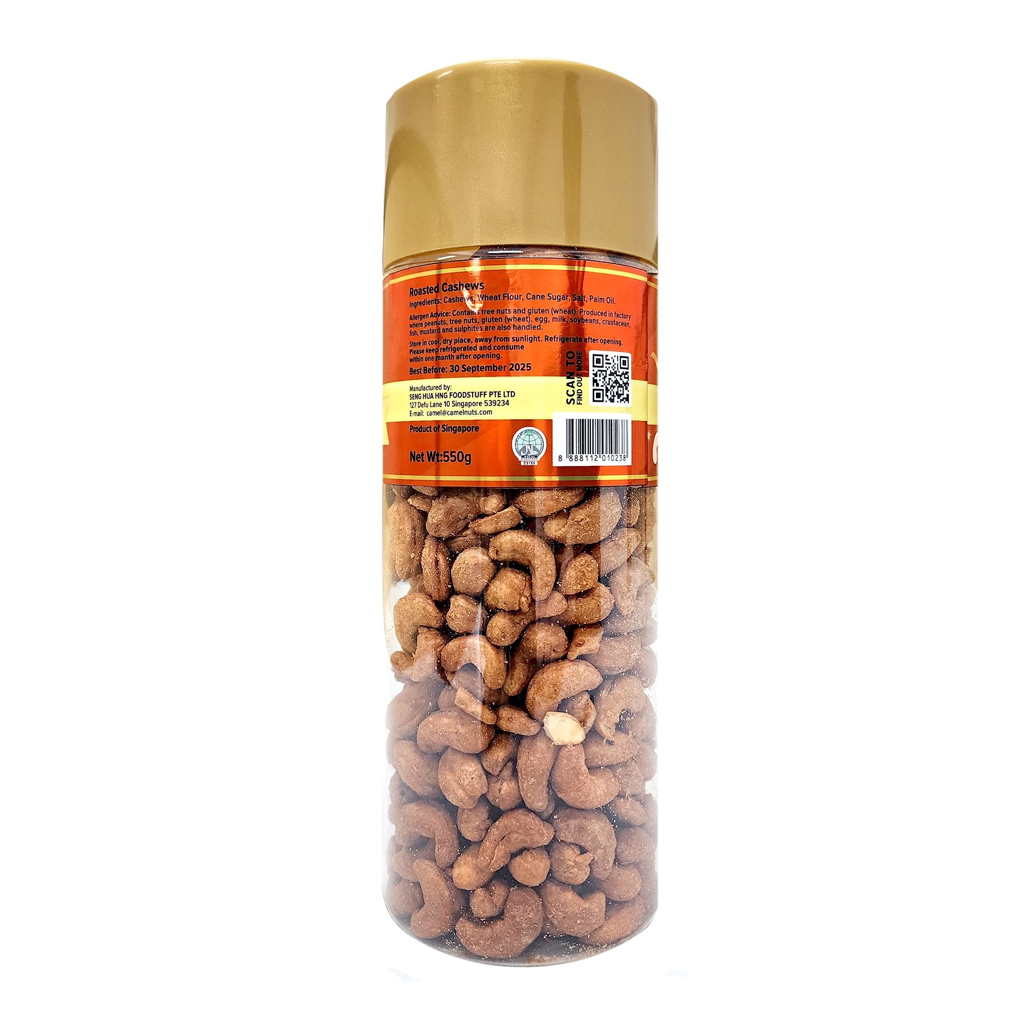 CAMEL ROASTED CASHEWS BOTTLE 550G