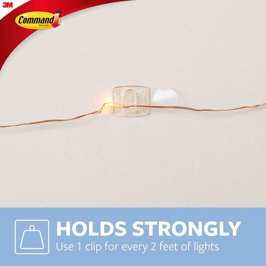 Command™ 17026clr Clear Decorating Clips With Clear Strips