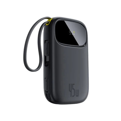 Baseus EnerFill FC31 Qpow 3 Digital Display Power Bank with Built-in USB-C + iP Cable 20000mAh 45W Cosmic Black 