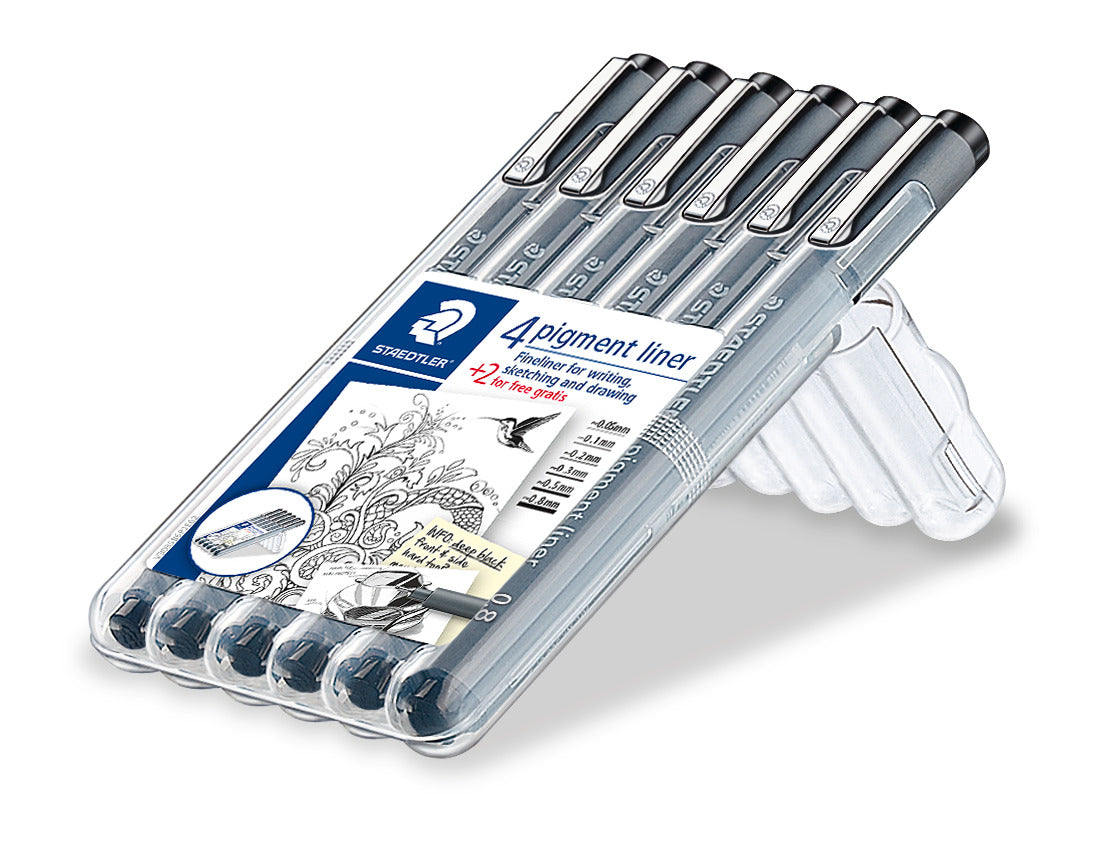 STAEDTLER 308 PIGMENT LINER 4+2 WONDERBEAST SET