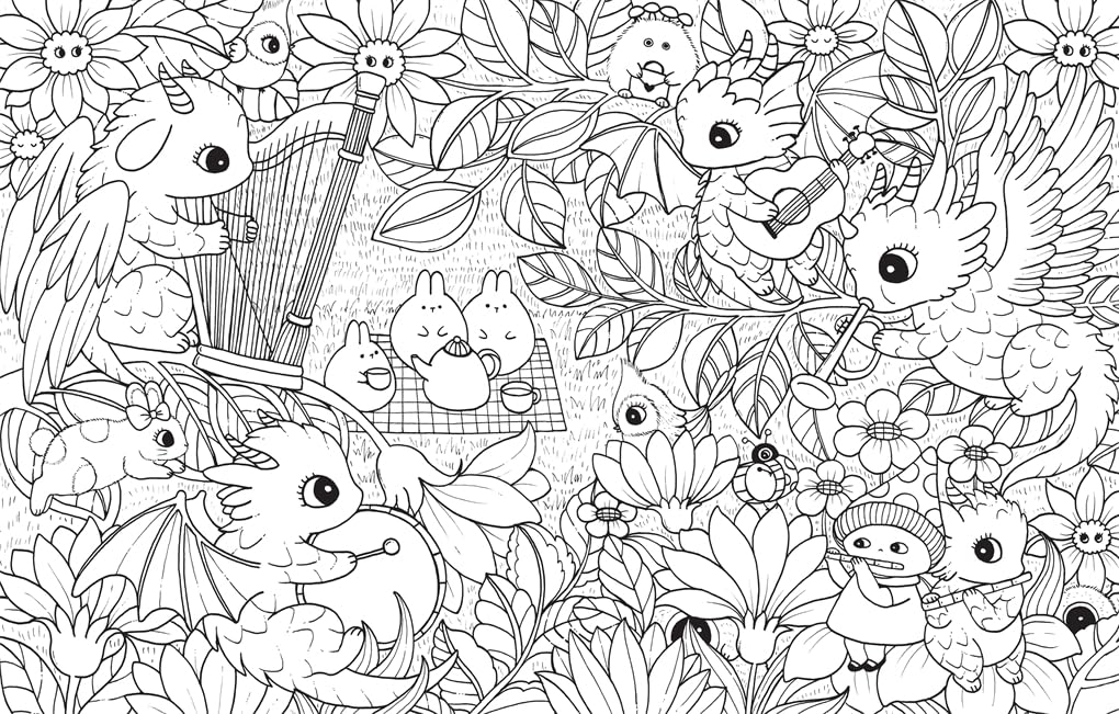 A Million Dragons: Adorable Dragons to Colour (A Million Creatures to Colour) Paperback