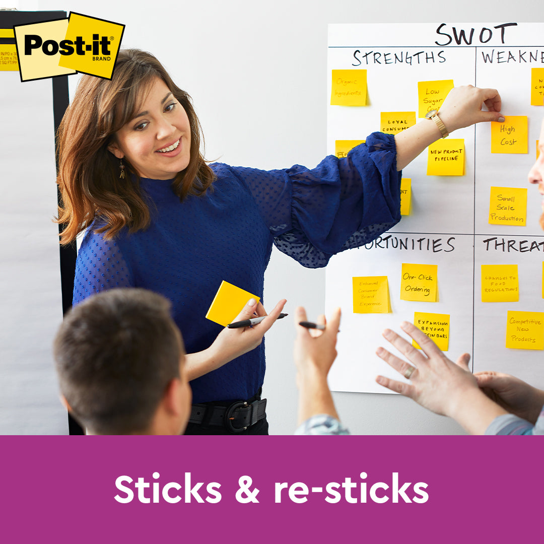 Post-it® 654-1ss3y Hb Yellow Super Sticky Notes 3x3", 90sheets