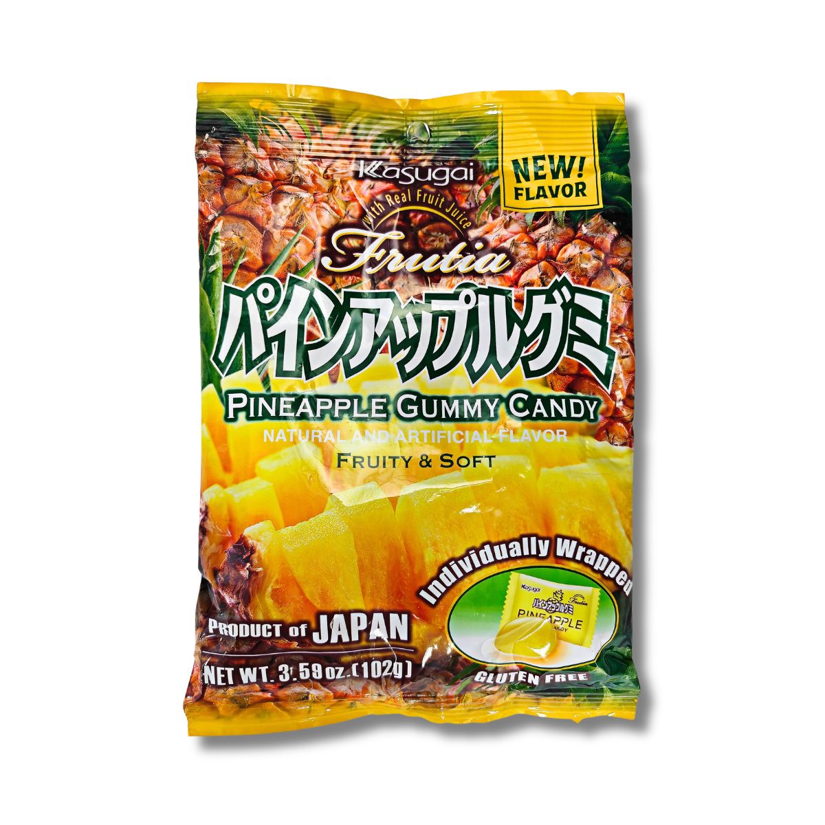 Kasugai Pineapple Gummy Candy 102g