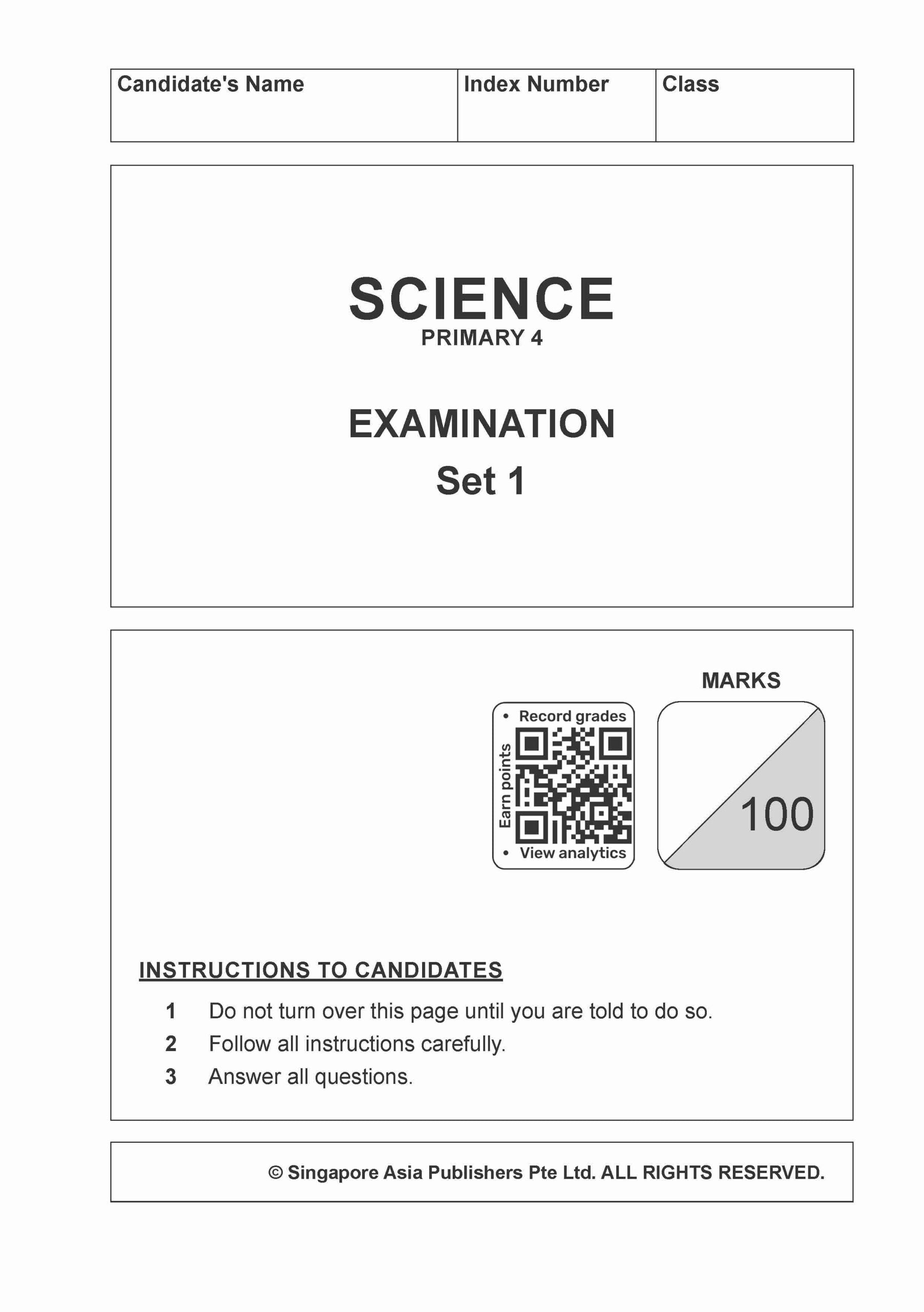 Conquer Science Primary 4 – Simulated Examination Papers