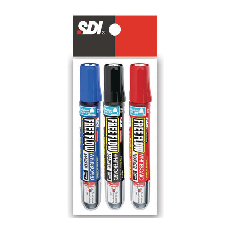SDI Free Flow Whiteboard Marker Set 