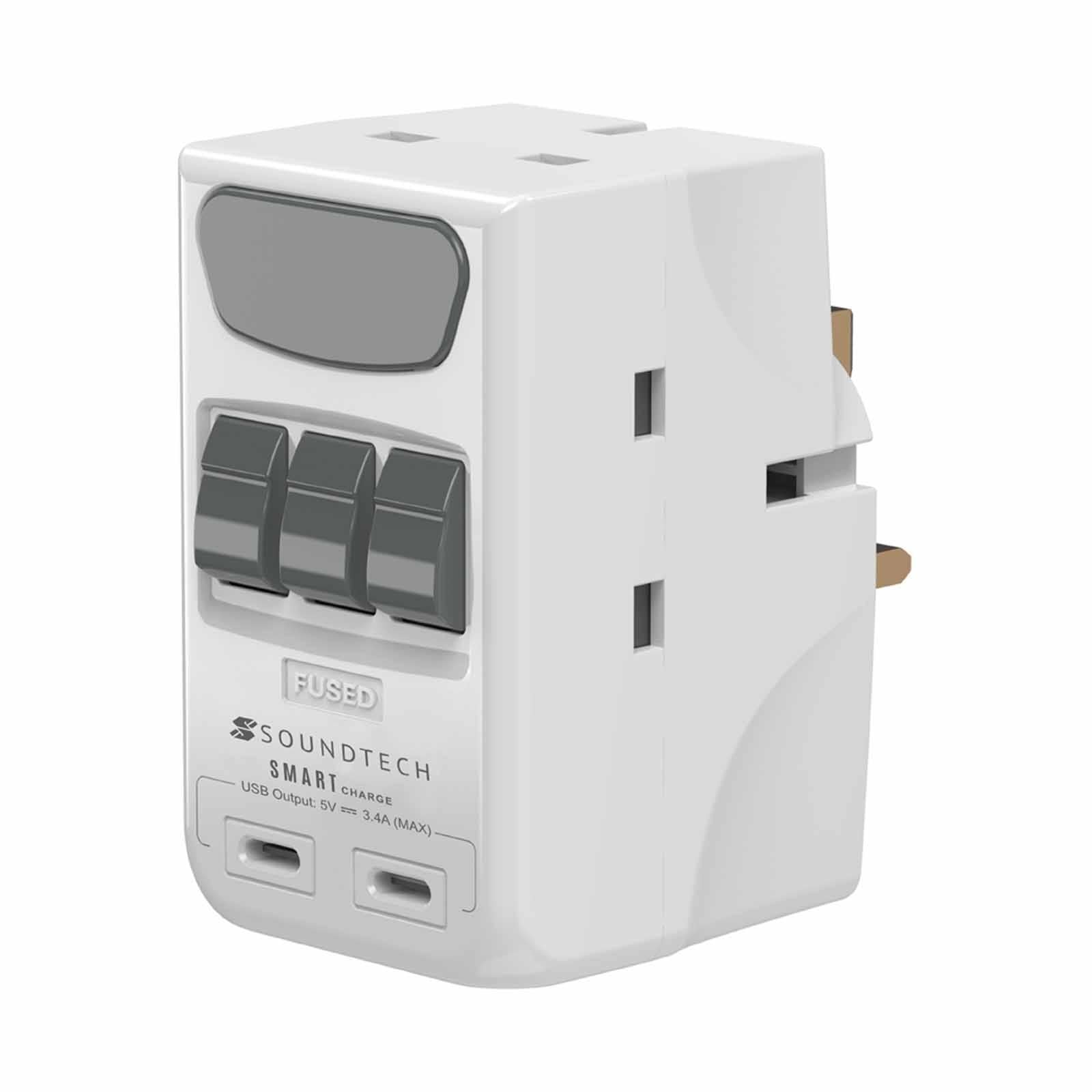 SOUNDTEOH PP-49C 3-Way Link Adaptor - White