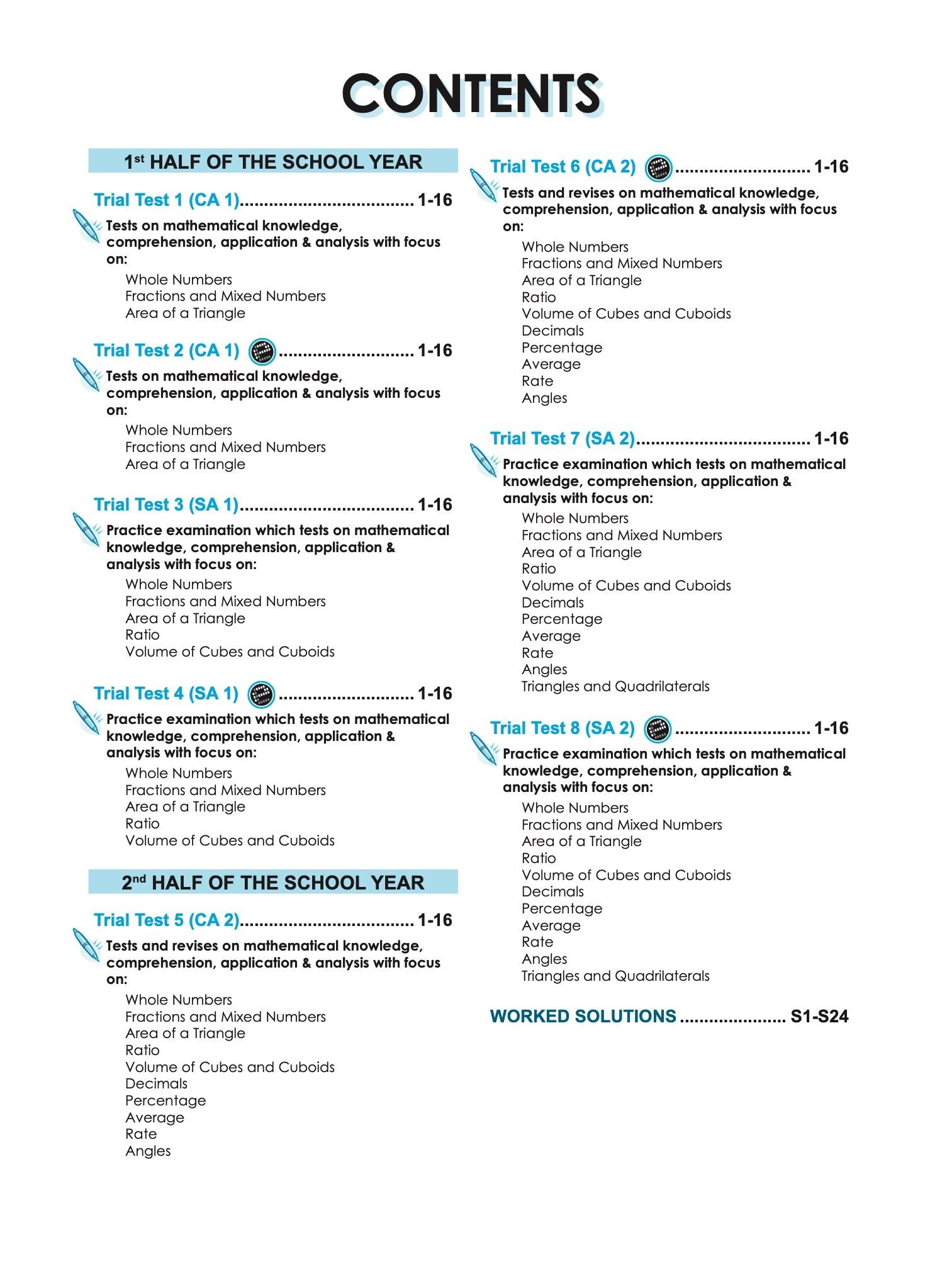 Proficiency Tests Mathematics Continual Assessment & Semestral Assessment 5