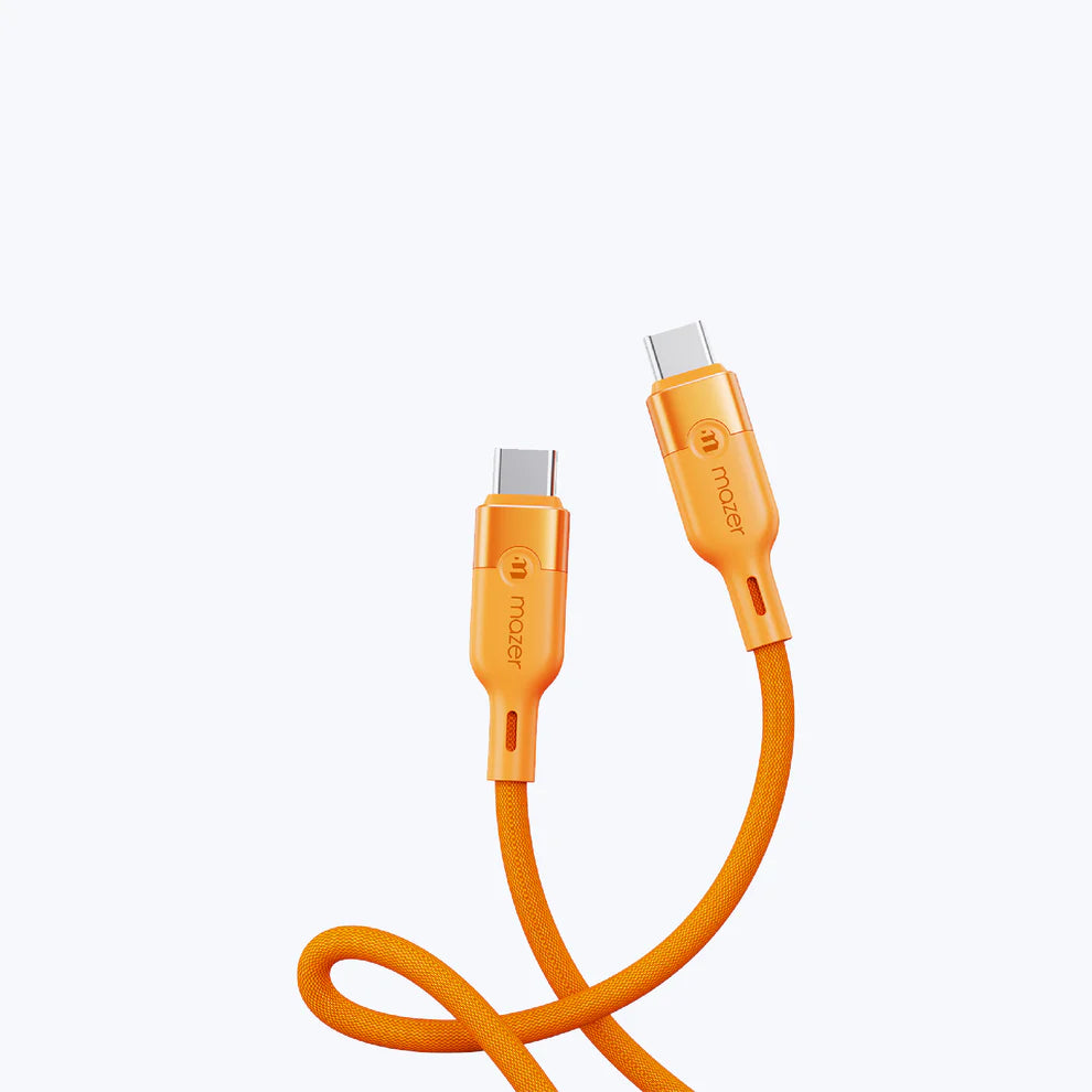 Mazer InfiniteLink Cobra2 240W USB C-C Magnetic Cable (1.25m) Orange