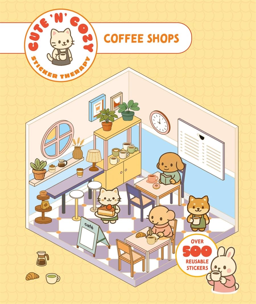 Cute 'n' Cozy Sticker: Coffee Shops