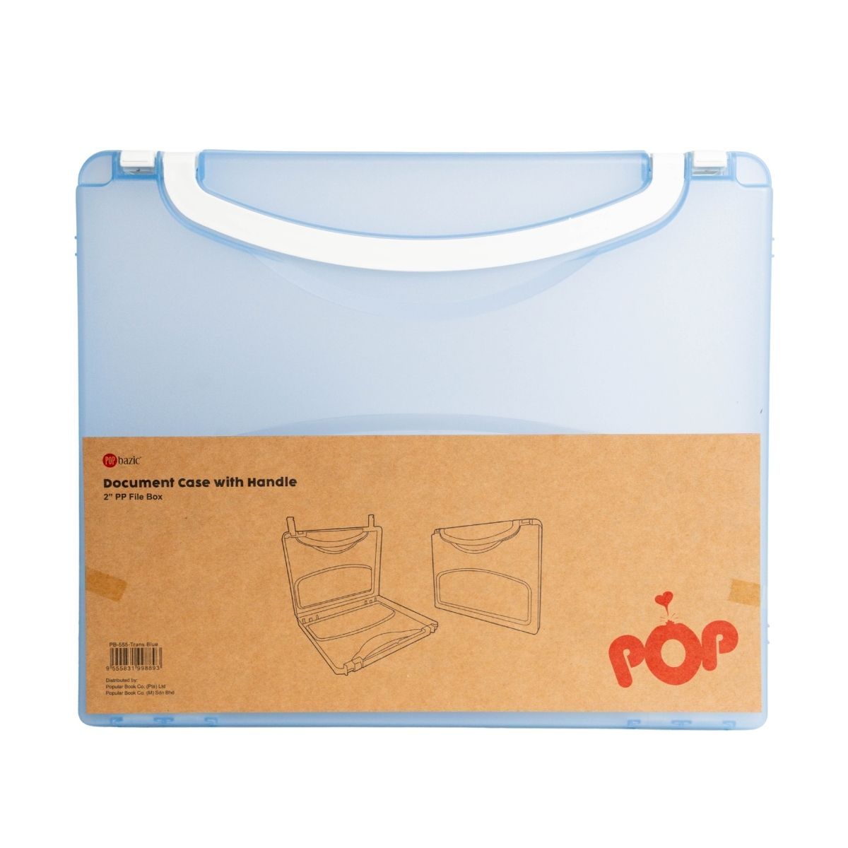Pop Bazic Document Case with Handle – Blue